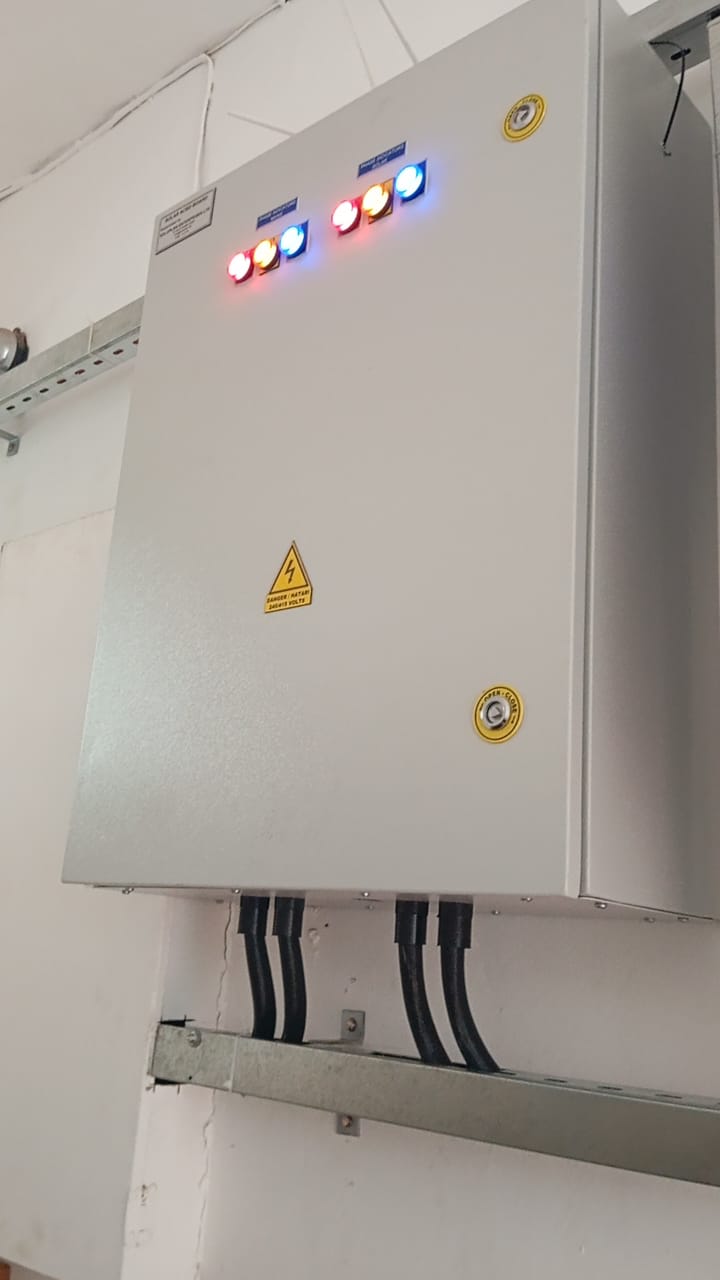 Rooftop solar array at ACK Residence showing panel mounting structure