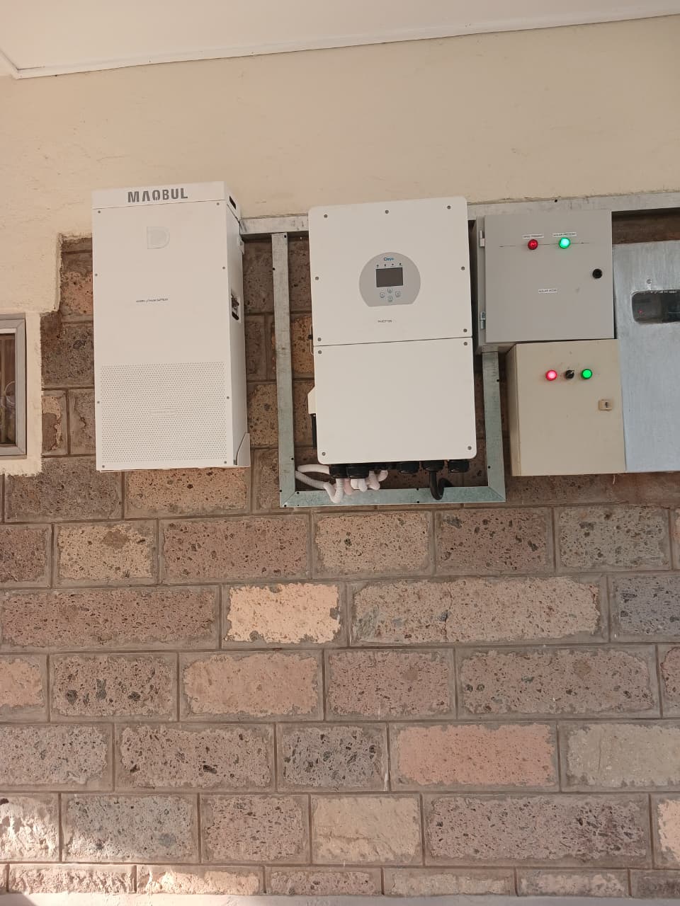 Completed residential hybrid solar system at Mr. Parash Residence